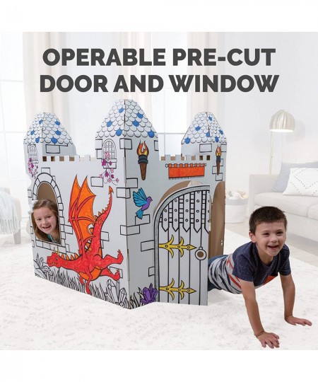 at Play Castle Playhouse Cardboard Playhouse and Craft Activity for Kids $59.07 - Kids' Playhouses