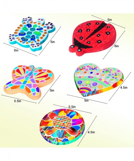 Stepping Stones 5 Piece Set Kids Crafts Crafts for Kids ages4-8-Crafts for Boys Girls 8-12 Years Old Outdoor Toys Birthday Gi...