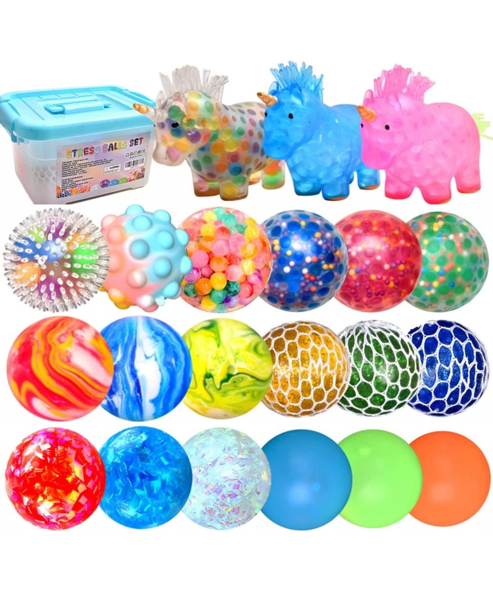 21 Pack Squishy Stress Balls Fidget Toys for Adults and Kids Squeeze Ball Sensory Toys for Autistic Children Stress Relief To...