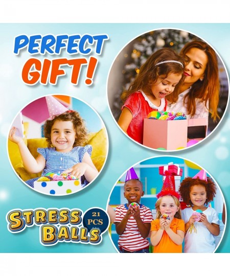 21 Pack Squishy Stress Balls Fidget Toys for Adults and Kids Squeeze Ball Sensory Toys for Autistic Children Stress Relief To...