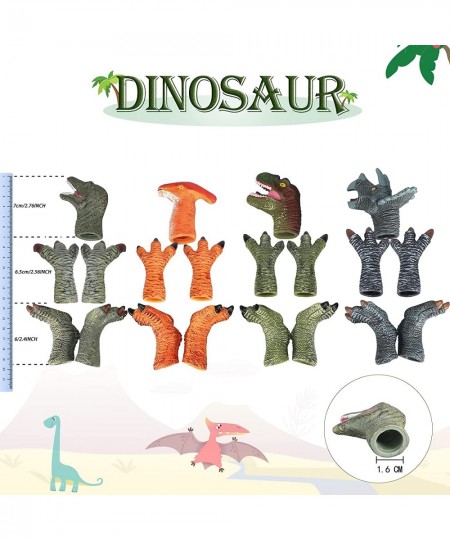 Dinosaur Toys Dinosaur Figure Rubber Dinosaur Finger Puppets Set with Heads Paws and Feet Bath Toys for Kids Finger Puppets 2...