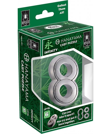 Infinity Hanayama Metal Brainteaser Puzzle Mensa Rated Level 6 for Ages 12 and Up from University Games $25.28 - Brain Teaser...