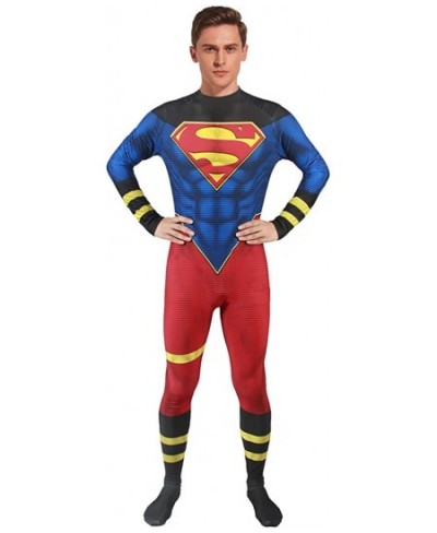 Halloween Deluxe Super Boy Costume Superhero Cosplay Suit Zentai Bodysuit For Kids Adult $59.07 - Kids' Costumes