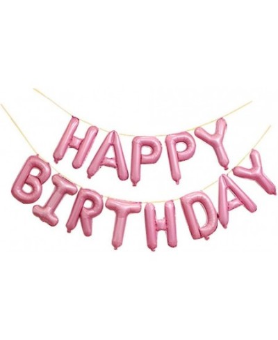 Light Pink Happy Birthday Balloons 16 Inch Foil Letter Balloons Banner for Birthday Party Decorations $16.58 - Kids' Party De...