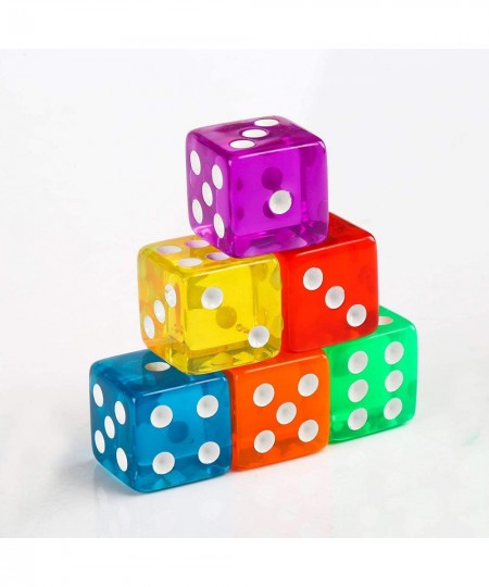 40 Pieces 6-Sided Game Dice Set 8 Translucent Colors Dice for Board Games and Teaching Math $16.89 - Game Accessories