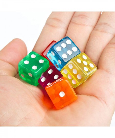 40 Pieces 6-Sided Game Dice Set 8 Translucent Colors Dice for Board Games and Teaching Math $16.89 - Game Accessories