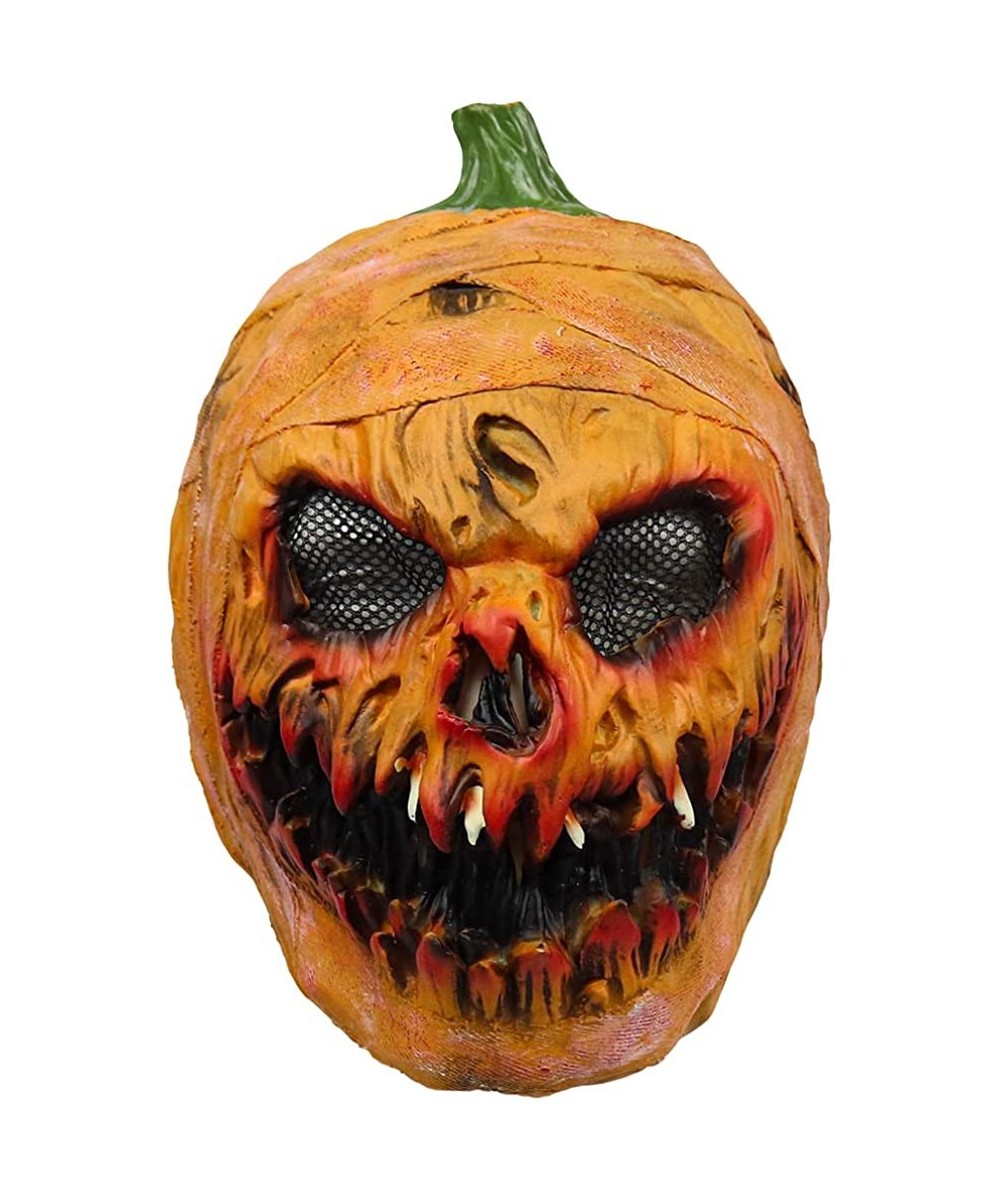 Halloween Pumpkin Mask Scary Pumpkin Monster Mask Creepy Full Head Latex Mask for Halloween Party Cosplay Costume $30.53 - Ki...