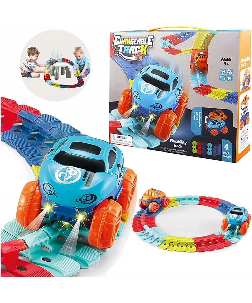 184 Pcs Changeable Track Car Track Set 2023 New Flexible Changeable Track with LED Light-Up Race Car Track Building Toys Set ...