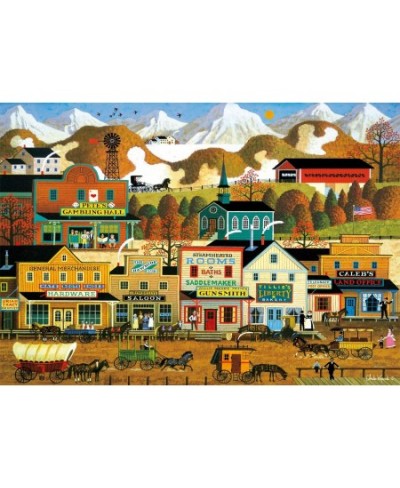 Charles Wysocki - Pete's Gambling Hall - 300 Large Piece Jigsaw Puzzle $17.03 - Jigsaw Puzzles