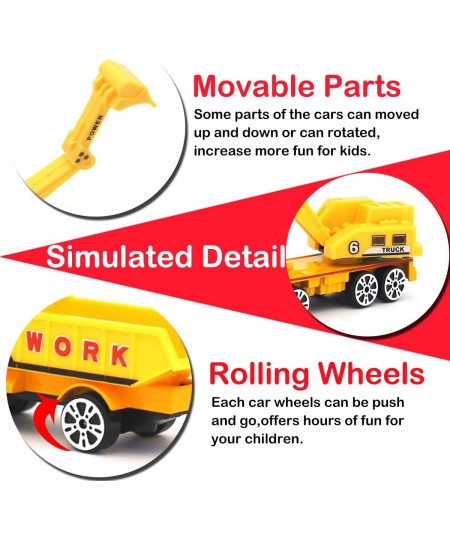 Alloy Truck Mini Pocket Size Construction Models Play Vehicles Toy Trucks for Boys Age 2 3 4 Kids Party Favors Cake Decoratio...