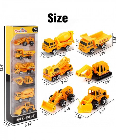 Alloy Truck Mini Pocket Size Construction Models Play Vehicles Toy Trucks for Boys Age 2 3 4 Kids Party Favors Cake Decoratio...