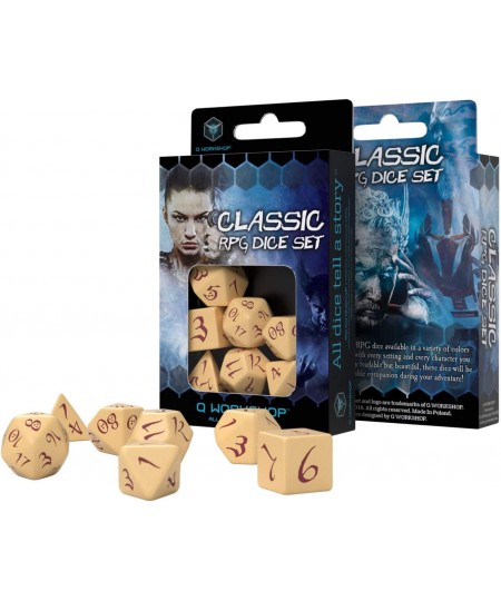 Classic RPG Beige & Burgundy Dice Set (7) $15.82 - Dice Games