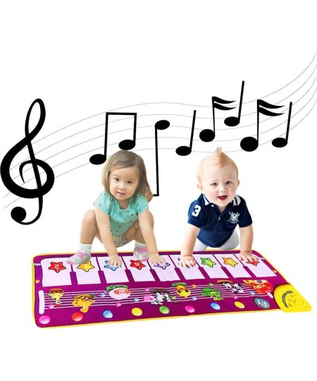 Baby Piano Mats ALITREND Baby Dance Mat Electronic Kids Musical Keyboard Play Mat Animal Touch Play Blanket Funny Toys for Bo...