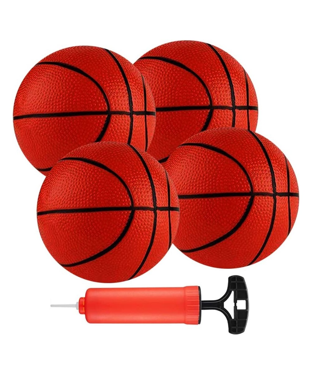 Mini Basketball Set – 4Pcs Inflatable Miniature Basketball Set with Included Pump and Needle Durable Rubber Material – Ideal ...