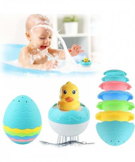 Bath Toys for Toddlers 9pcs Floating Duck and Egg Cups Pool Toys Mode Free Baby Bath Floating Toys for Infant Interactive Bat...