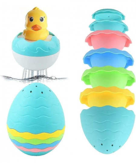 Bath Toys for Toddlers 9pcs Floating Duck and Egg Cups Pool Toys Mode Free Baby Bath Floating Toys for Infant Interactive Bat...