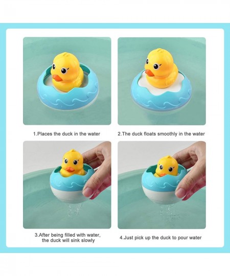 Bath Toys for Toddlers 9pcs Floating Duck and Egg Cups Pool Toys Mode Free Baby Bath Floating Toys for Infant Interactive Bat...