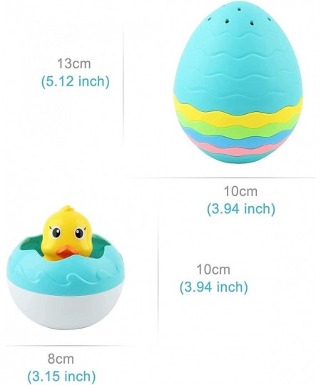 Bath Toys for Toddlers 9pcs Floating Duck and Egg Cups Pool Toys Mode Free Baby Bath Floating Toys for Infant Interactive Bat...