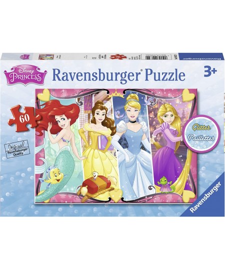 Disney Princess Heartsong 60 Piece Glitter Jigsaw Puzzle for Kids – Every Piece is Unique Pieces Fit Together Perfectly $28.8...