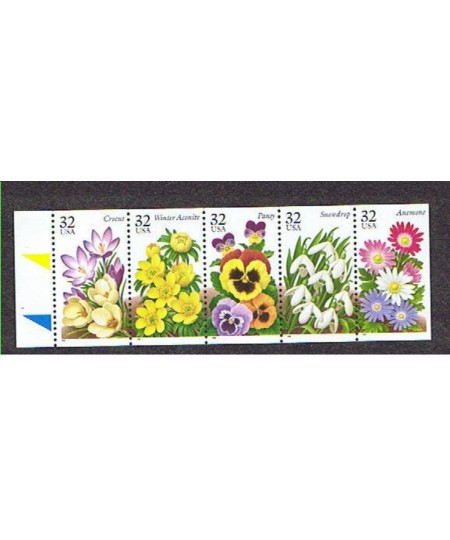 Garden Flowers Booklet Pane of 5 x 32 Cent Stamps Scott 3025-3029a $14.44 - Collectibles Display & Storage