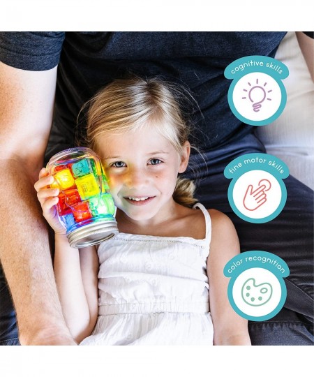 Sammy Water-Activated Bath Toy with 6 Reusable Light-Up Cubes for Sensory Play $41.98 - Bathtub Toys