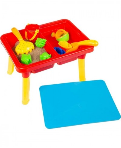 Water or Sand Sensory Table with Lid and Toys - Portable Covered Activity Playset for The Beach Backyard or Classroom $35.39 ...