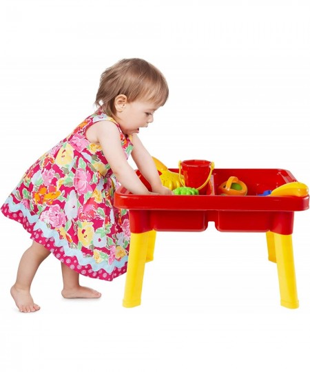 Water or Sand Sensory Table with Lid and Toys - Portable Covered Activity Playset for The Beach Backyard or Classroom $35.39 ...