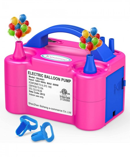 Electric Balloon Pump Quick Inflation Dual Nozzle Balloon Blower Portable Air Balloon Pump Balloons Inflator for Kids Party D...