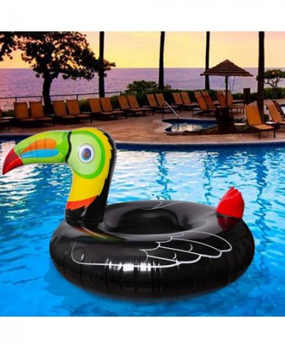 Tropical Toucan Inflatable Pool Float Ride On Beach Swimming Ring - Hawaiian Luau Themed Water Toys Party Supplies for Kids A...