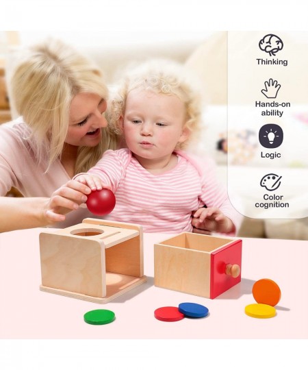 Montessori Toys Object Permanence Box with Coin&Ball for 6-24 Month Infant Preschool Toddler Gift for Baby Boys and Girls $34...