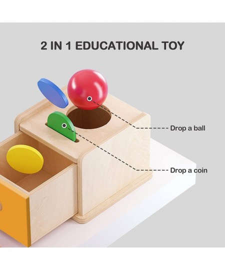 Montessori Toys Object Permanence Box with Coin&Ball for 6-24 Month Infant Preschool Toddler Gift for Baby Boys and Girls $34...