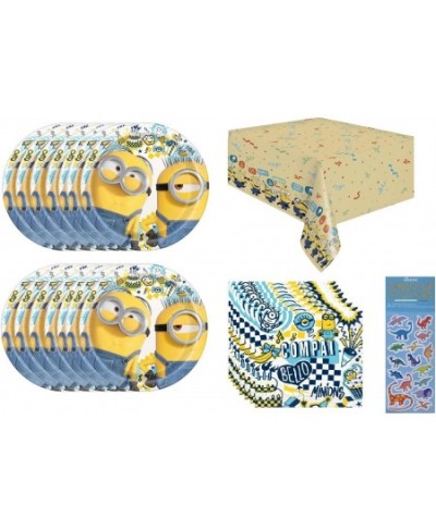 Despicable Me Birthday Party Supplies Bundle Pack includes Dessert Cake Paper Plates Napkins Table Cover (Serves 16) $32.41 -...