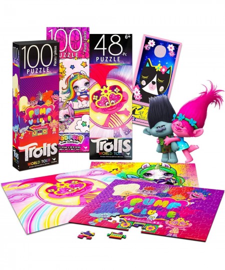 DreamWorks Trolls Jigsaw for Kids Bundle Trolls World Tour Activity Set - 3 Pack Trolls Jigsaw Puzzles 48 Piece Each with Tro...