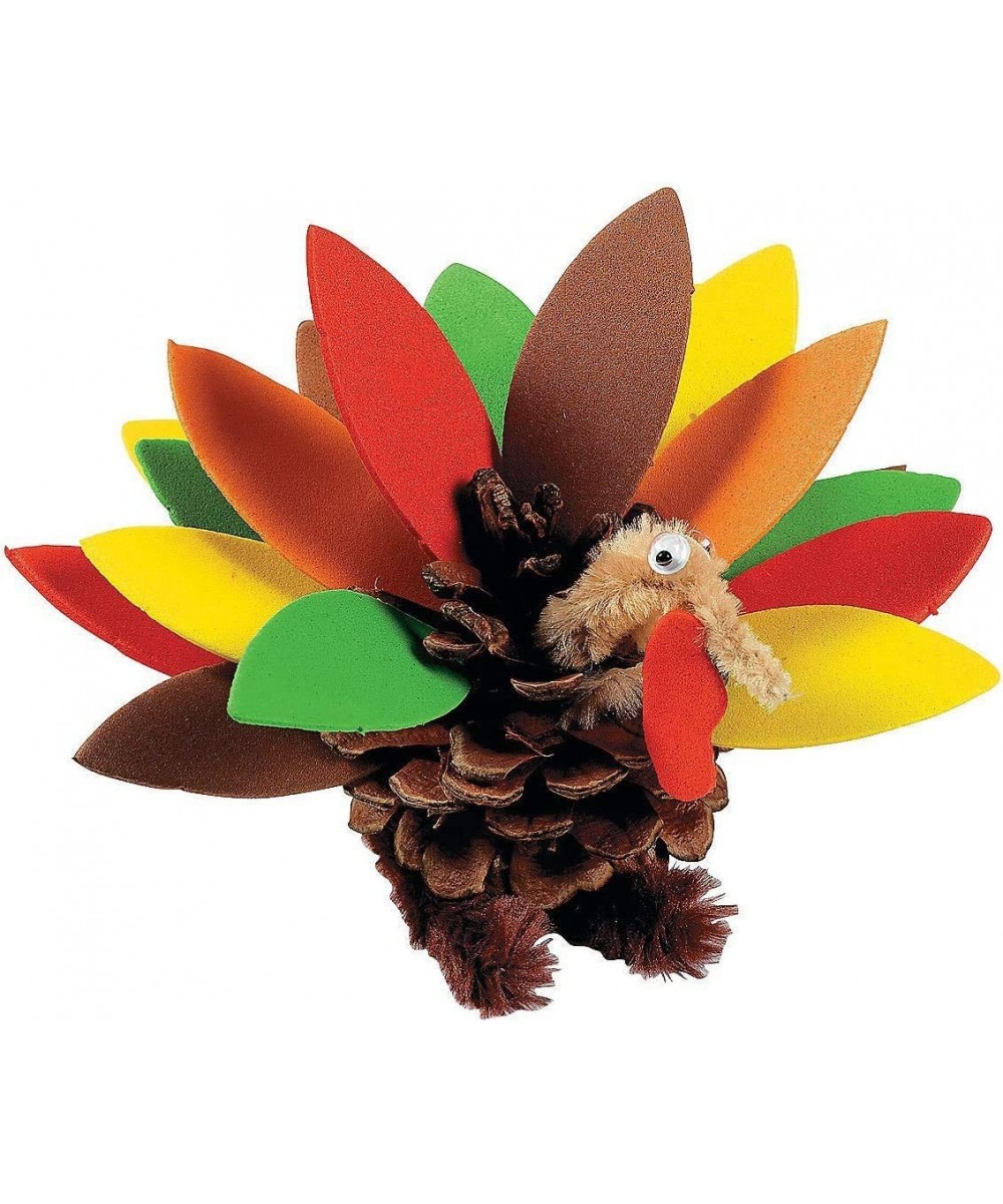 Pinecone Turkey Craft Kit - Makes 12 - DIY Thanksgiving Crafts for Kids $35.14 - Kids' Drawing & Writing Boards