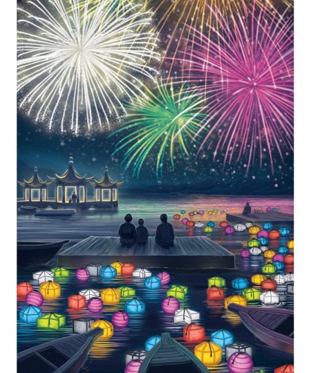 Lanterns Dice - Lights in The Sky Card Dice Board Game 2-4 Players 30-45 Min Ages 10 and Up Decorate The Palace Lake with Flo...