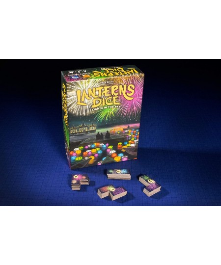 Lanterns Dice - Lights in The Sky Card Dice Board Game 2-4 Players 30-45 Min Ages 10 and Up Decorate The Palace Lake with Flo...