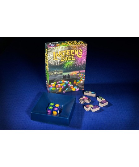 Lanterns Dice - Lights in The Sky Card Dice Board Game 2-4 Players 30-45 Min Ages 10 and Up Decorate The Palace Lake with Flo...