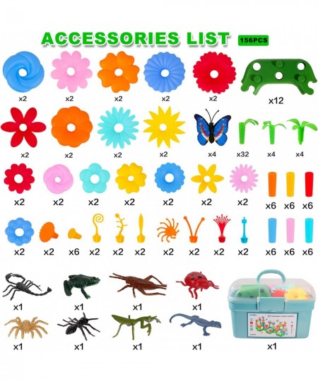 Toys Gifts for 3 4 5 6 Years Old Toddlers Girls Boys Flower Garden Building Stacking Puzzle Games & Activities Valentines Day...