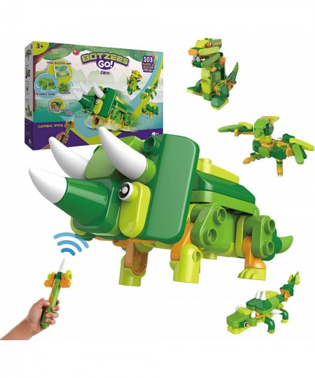 BOTZEES GO! Dinosaur Robots for Kids Building and Electric Remote Control Toys STEM Learning Toys for Kids Ages 3+ Boys Toys ...