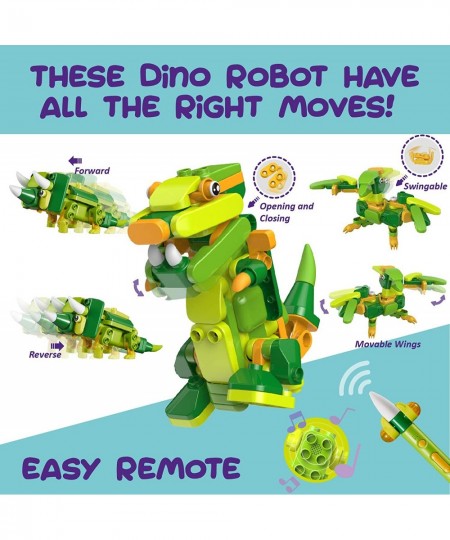 BOTZEES GO! Dinosaur Robots for Kids Building and Electric Remote Control Toys STEM Learning Toys for Kids Ages 3+ Boys Toys ...