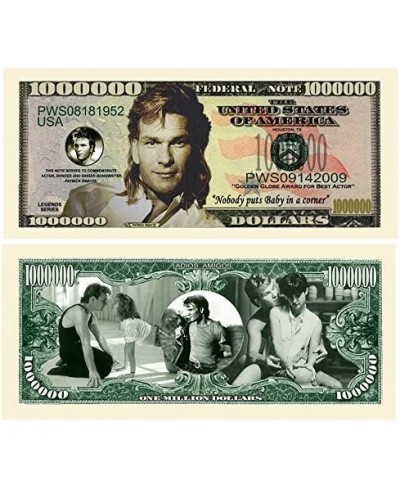 Pack of 10 - Patrick Swayze Million Dollar Bills $16.09 - Gags & Practical Joke Toys