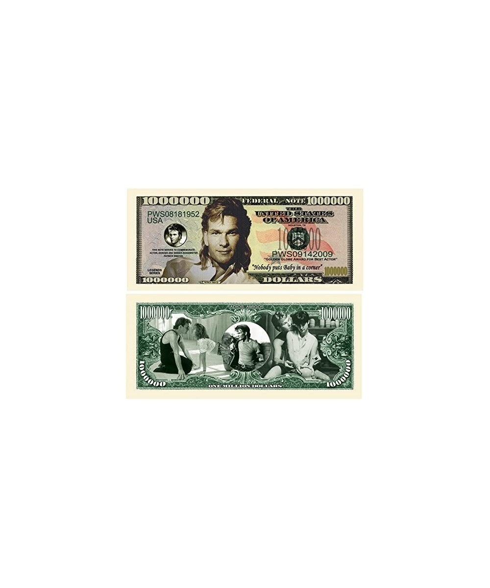 Pack of 10 - Patrick Swayze Million Dollar Bills $16.09 - Gags & Practical Joke Toys