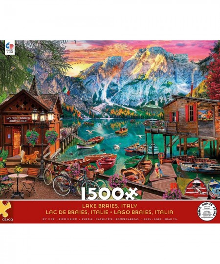 Lago Di Braies Italy - 1500 Piece Jigsaw Puzzle $29.58 - Jigsaw Puzzles