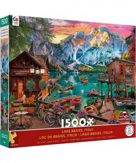 Lago Di Braies Italy - 1500 Piece Jigsaw Puzzle $29.58 - Jigsaw Puzzles