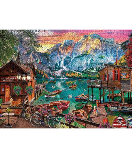 Lago Di Braies Italy - 1500 Piece Jigsaw Puzzle $29.58 - Jigsaw Puzzles