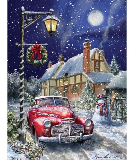 - Value Set of Two (2) 1000 Piece Jigsaw Puzzles for Adults - Each Puzzle Measures 20" X 27" - Classic Winter Holiday Jigsaws...