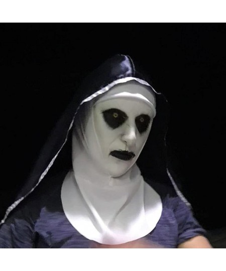 The Horror Scary Nun Latex Mask with Headscarf Cosplay for Halloween Costume Party Costume $24.84 - Kids' Dress-Up Accessories