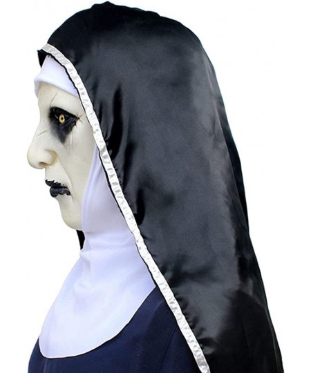 The Horror Scary Nun Latex Mask with Headscarf Cosplay for Halloween Costume Party Costume $24.84 - Kids' Dress-Up Accessories