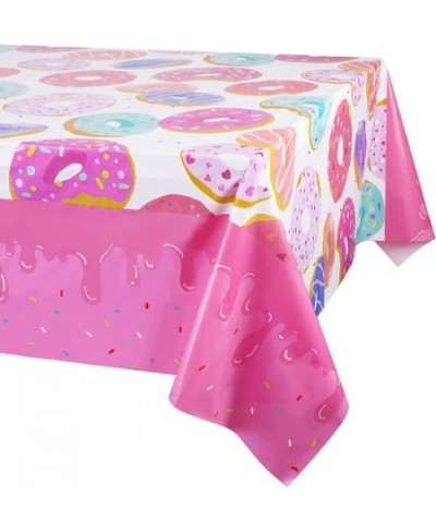 3 Pack Donut Theme Tablecovers Disposable Tablecloth Dessert Time Party Supplies Ideal for Girl Birthday Parties Baby Showers...