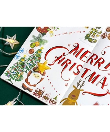 240 PCs Vintage Christmas Stickers Kit Christmas Trees Santa Claus Scrapbook Washi Stickers Decorative Washi Stickers for Jou...